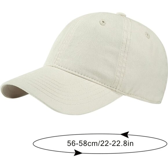 Women's Beige Fashion Baseball Cap Adjustable Strap Back Visor Sports Hat - Picture 7 of 7